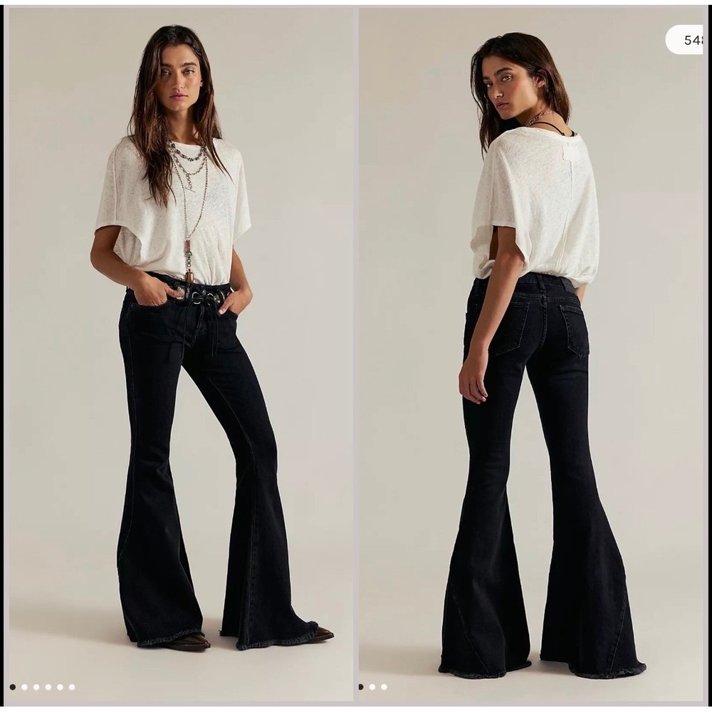 Free People We The Free Emre Low Rise Flare Jeans NWT Bell Bottom $98 Size 28